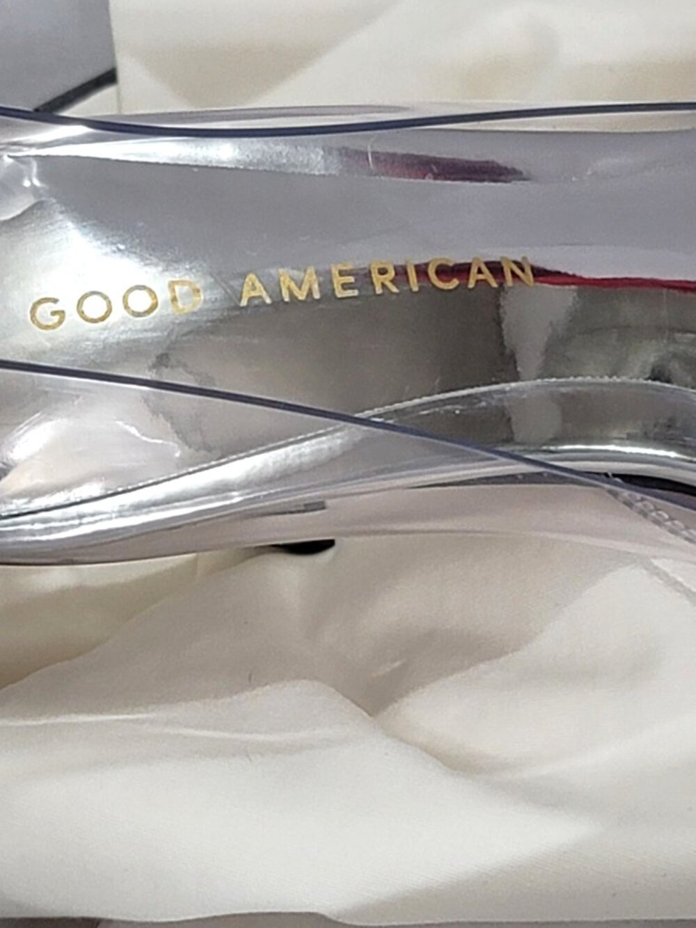 Good American Cinder-Fcking-Rella Size 5 Clear Pumps Crystal Embellishment Point - Picture 10 of 11